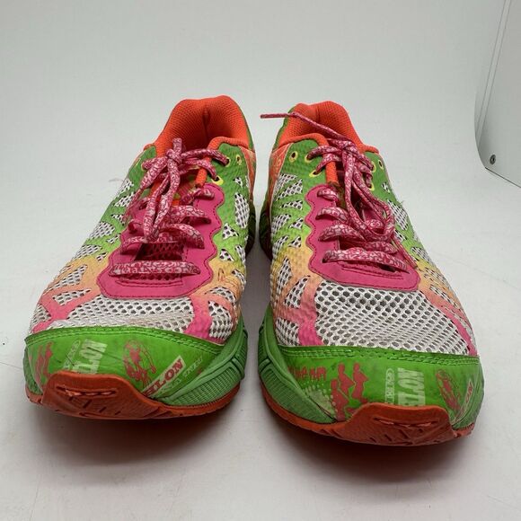 Asics Gel Noosa Tri 9 Triathlon C401N Pink Orange Lime Running Womens Size 7 - Picture 6 of 12